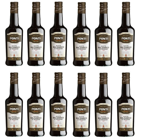 Ponti Aceto Balsamico Di Modena IGP 500 ml Balsamico-Essig aus Modena 12x Original italienisch