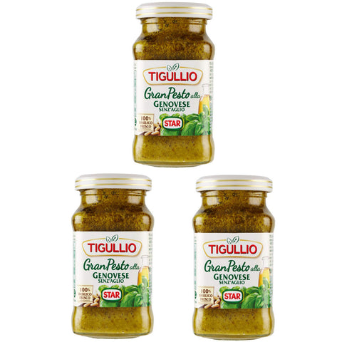 Tigullio "Gran Pesto alla Genovese" Genovese Pesto ohne Knoblauch – 1x190ml Original italienisch
