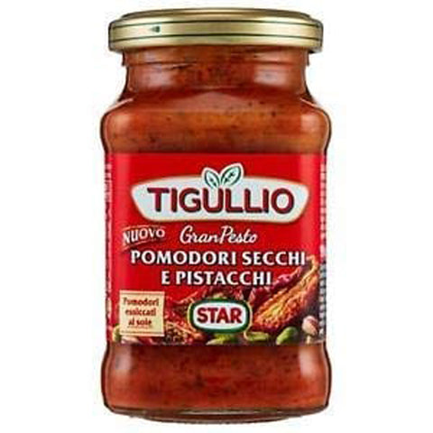 Tigullio Pesto Pomodori secchi e pistacchi Italienische soße mit getrocknete tomaten und pistazien 1x190g Original italienisch