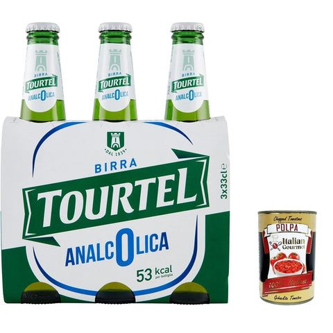 Tourtel BIRRA 0.0% Birra Analcolica, alkoholfrei Flasche Bier 0% Alk. 0,33 l Flasche italienisch Original