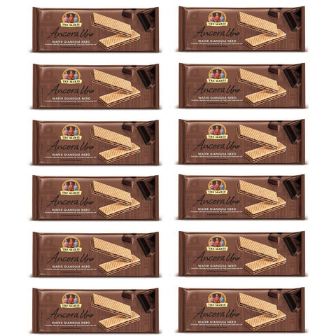 Tre Marie Ancora Uno Wafer Gianduia Nero mit Gianduja Creme Produkt erhalten von Piemont Haselnuss IGP 12x175g Original italienisch Gebäck