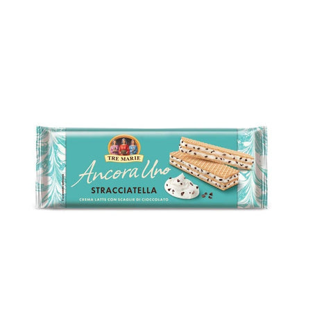 Tre Marie Kekse Tre Marie Ancora Uno Wafer Stracciatella Waffeln gefüllt mit Milchschokolade Creme und Schokoladenstücke 140 g italienisch Original 8002190003412