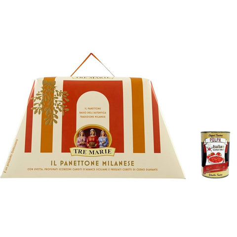 TreMarie Brot & Backwaren TreMarie Tre Marie il Panettone Milanese con canditi mit kandierten Früchten Rosinen und Zeder 4x 1kg italienisch Original 8004205030017