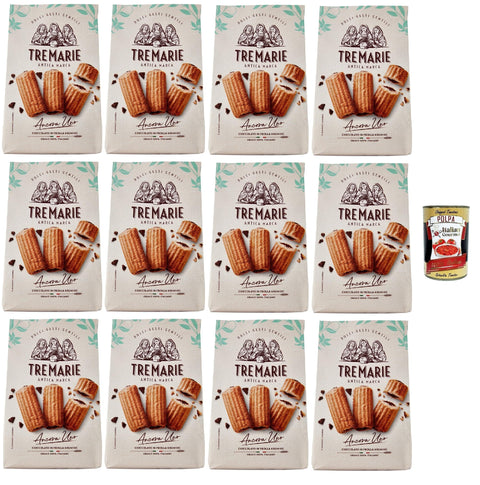 Tremarie Ancora Uno Cioccolato in Frolla Krumiro, Kekse Krumiri mit Kakao 12x 315 g cookies biscuit altmodisches Gebäck 100% Italienische Kekse italienisch Original