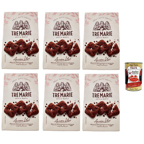 Tre Marie Ancora Uno Frolla al Cacao con Gocce di Cioccolato Kekse Kakao Kekse mit Tropfen aus Dunkler Schokolade 6x315g Original italienisch