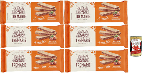 TreMarie Tre Marie Ancora Uno Wafer Nocciola Waffeln mit Haselnusscreme Produkt erhalten von Piemont Haselnuss IGP 6x 175g italienisch Original