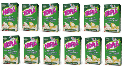 Trevalli Hopla Panna da montare e per cucina Sahne zum Kochen Gluten frei basierend auf pflanzlichen Fetten 12x1000ml Original italienisch Zutat