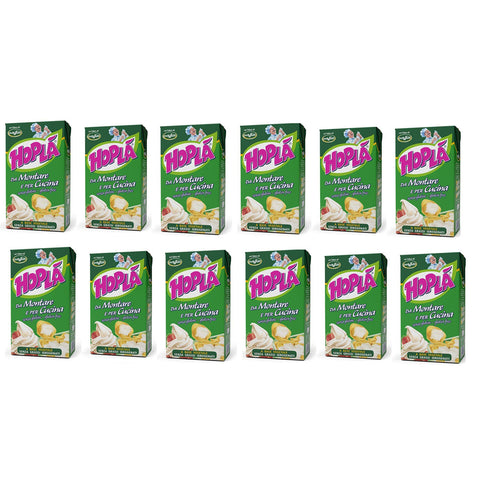 Trevalli Hopla Panna da montare e per cucina Sahne zum Kochen Gluten frei basierend auf pflanzlichen Fetten 12x1000ml Original italienisch Zutat