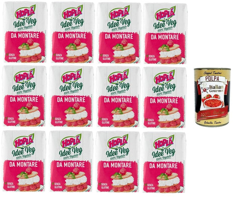 Trevalli Koch- & Backzutaten Hoplà Idee Veg 100 % pflanzliches Soja Zum Aufschlagen 12x 200ml+ Italian Gourmet polpa 400g 8000005037706