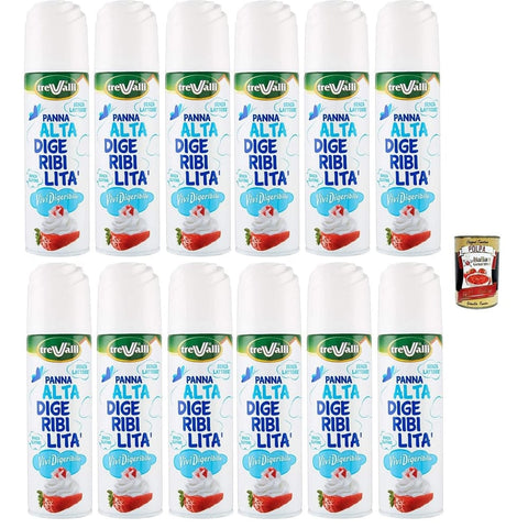 Trevalli Koch- & Backzutaten Trevalli Panna Spray, laktosefrei 250g 12x Original italienisch inkl. Italian Gourmet Polpa 400g 8032804040014