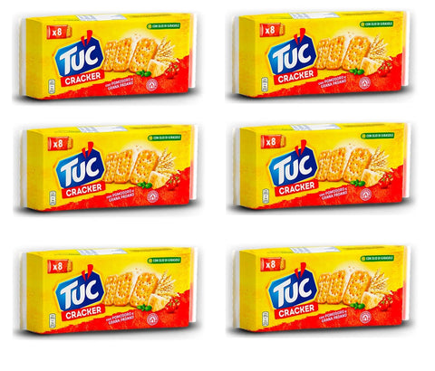 Tuc Kekse Salzgebäck Tomaten und Cheese Käse Grana Padano 250 g Packung Abgepackte Gebäckstücke italienisch Original