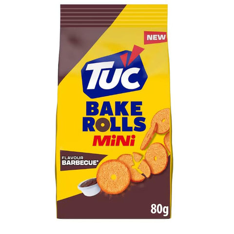 Tuc Bake Chips Tuc Bake Rolls Mini Barbecue Geschmack,Knusprige Brotchips mit BBQ-Würzung 5x 80g+ Italian Gourmet Polpa Gehackte Tomaten 400g