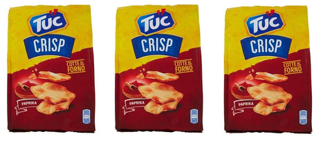 Tuc Crisp Paprika Salzgebäck Crackers Gebacken gesalzen 100 g 3x italienisch Original Snack