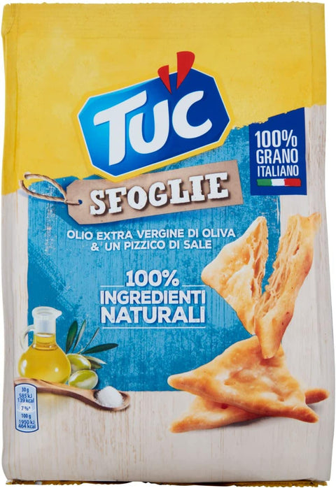 Tuc Sfoglie Cracker mit nativem Olivenöl extra und einer Prise Salz 6x170g Original italienisch Snack