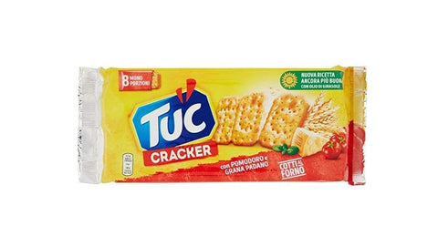 Tuc Cracker Pomodoro e Grana Padano Tomaten und Käse gebacken salziger Snack Salzgebäck Knabberartikel 1x250g Original italienisch