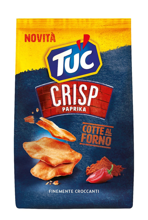 Tuc Crisp Paprika Salzgebäck Crackers Gebacken gesalzen 1x100g Original italienisch Snack