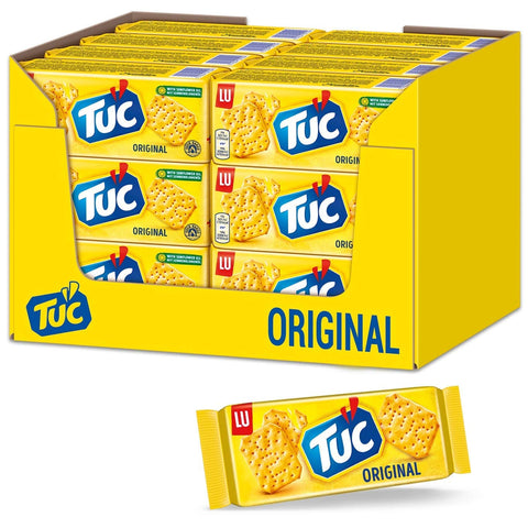 Tuc Crackers TUC Original 24 x 100g I Salzgebäck Großpackung I Knabbergebäck I Fein gesalzene Snack-Cracker 6921294046397