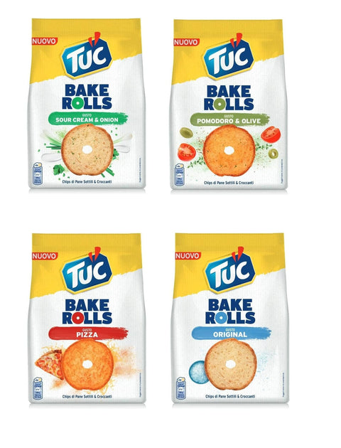 Tuc Kekse Testpaket Tuc Bake Rolls, dünne Knusperbrötchen 4x 150 g 5201360660742
