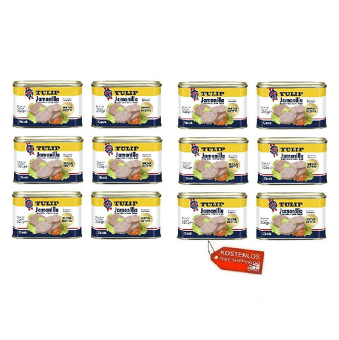 Tulip Dosen Essen 12x Tulip Jamonilla Schinken und Schweinefleisch 200gr 5707196216967