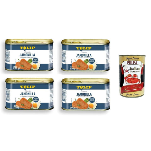 Tulip Jamonilla Schwein Tulip Jamonilla Tulip Jamonilla,Schinken und Schweinefleisch 4x200 gr italienisch Original 8032804040014