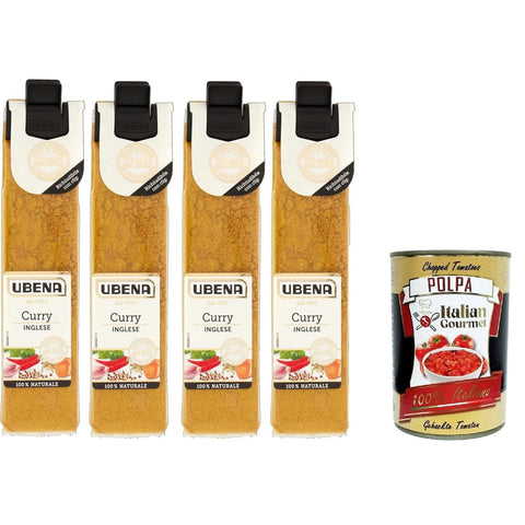 Ubena Curry Curry Ubena Curry Inglese, Englisches Curry, mittelscharfer und süßer Geschmack, Gewürzmischung zum Würzen von Reisgerichten, Fisch, Geflügel, 30 g Clipbeutelformat italienisch Original 8032804040014