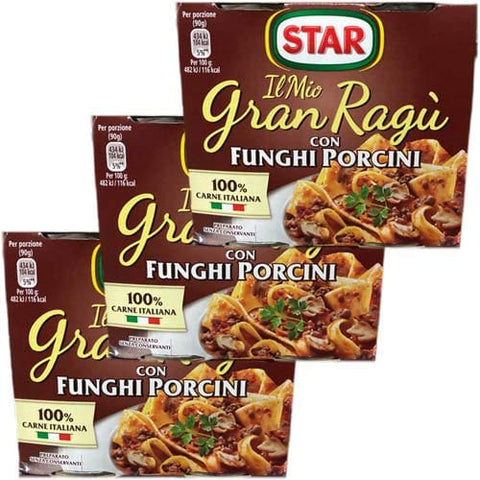 Unbekannt Pastasaucen 3x Star Il mio Gran ragù 'Con Funghi Porcini' mit Steinpilzen, 2 x 180g 631908708196