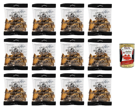 Urbani Koch- & Backzutaten Urbani Funghi Porcini Secchi Trockene Steinpilze 12x 20gr + Italian Gourmet Polpa 400g Dose 8000146600814