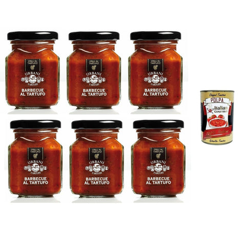 Urbani Tartufi- Salsa Koch- & Backzutaten Urbani Tartufi- Salsa BBQ al tartufo Trüffel-BBQ-Sauce 6x 90gr Original italienisch inkl. Italian Gourmet Polpa 400g 8000146039225