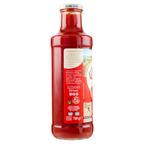 Valfrutta Tomatenmark Valfrutta al Vapore Passata di Pomodoro Vellutata Gedämpftes, samtiges Tomatenpüree 12x 700 g 8001440132391