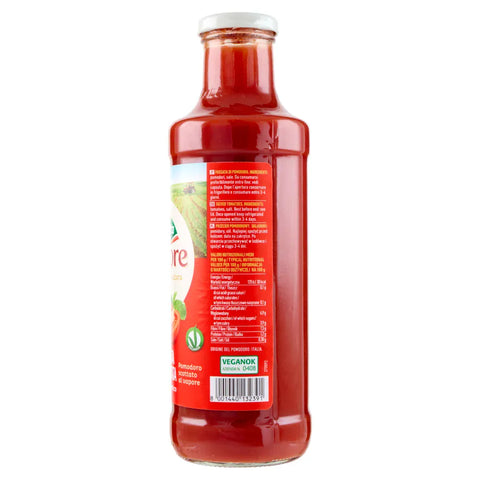 Valfrutta Tomatenmark Valfrutta al Vapore Passata di Pomodoro Vellutata Gedämpftes, samtiges Tomatenpüree 12x 700 g 8001440132391