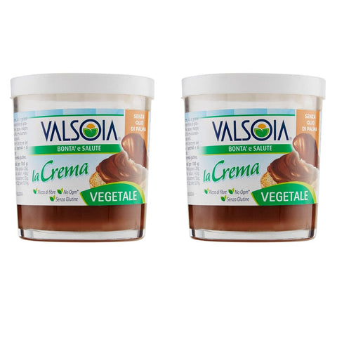 Valsoia Schokoladenaufstrich MHD 13/08/2026 Valsoia Streichcreme Crema mit Haselnuss und fettarmem Kakao für Veganer 200 g 3x italienisch Original Schokoladenaufstrich 80444916