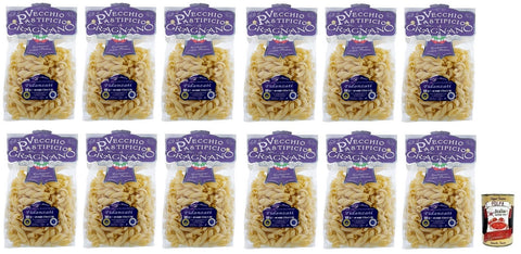 Vecchio pastificio di Gragnano Nudeln & Pasta 12x Il Vecchio Pastificio di Gragnano Pasta Fidanzati,Gragnano IGP-Nudeln aus Hartweizengrieß von höchster Qualität 500g + Italian Gourmet Polpa di Pomodoro 400g Dose 8033406260527