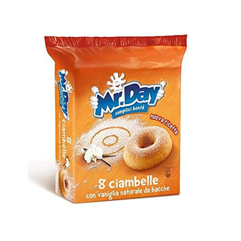 Vicenzi Mr. Day 8 Ciambelle Kuchen brioche Natürliche Vanille Donuts 6x304g Original italienisch Gebäck