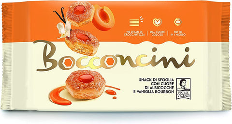 Vicenzi Matilde Vicenzi Bocconcini mit 100 % italienischem Aprikosenherz und Vanille - 90 g 3x italienisch Original Kekse