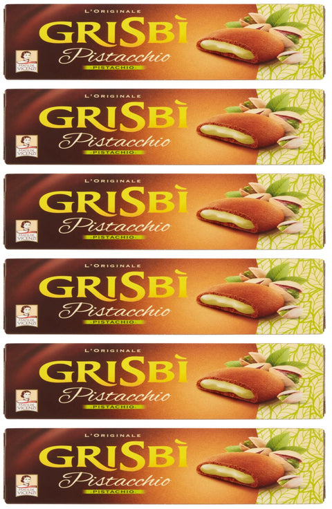 Vicenzi Matilde Vicenzi Grisbi Biscotti Pistacchio kekse mit pistaziencreme füllung 100% Italienische Kekse 150 g 6x italienisch Original