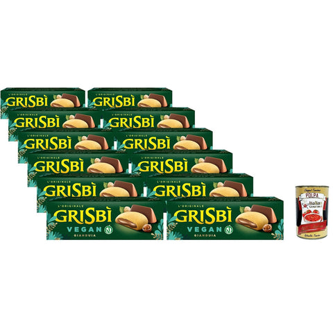 GRISBÌ Vegan Gianduia Vegane Pasta Kekse, mit weicher Gianduia Creme gefüllt 1x1,620g Original italienisch