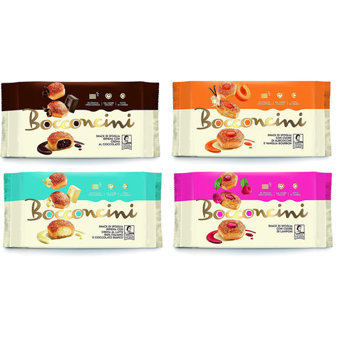 Vicenzi Testpalet Matilde millefoglie bocconcini al cioccolato albicocca lampone e cioccolato bianco Schokolade 4x 90 g kekse… italienisch Original