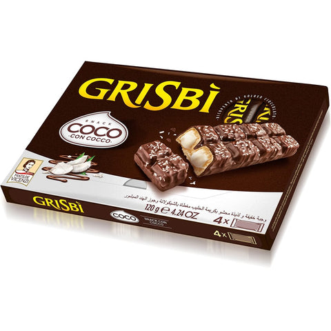 Vicenzi Kekse Vicenzi Grisbi Coco con Cocco snack mit Milchcreme bedeckt mit Schokolade und Kokosnuss ( 6x 120g + 4 x 30g italienisch Original 8033102691724