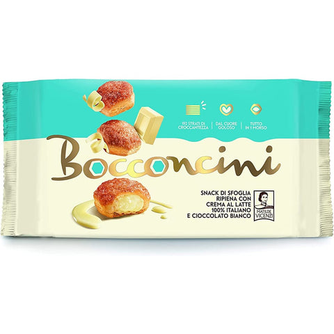Vicenzi Kekse Vicenzi Matilde Bocconcini mit Milchcreme & weißer Schokolade 100 G Kekse italienisch Original 8000350006273