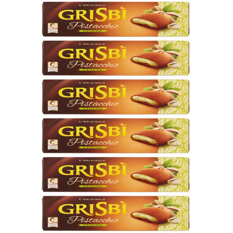 Vicenzi Kekse Vicenzi Matilde Vicenzi Grisbi Biscotti Pistacchio kekse mit pistaziencreme füllung 100% Italienische Kekse 150 g 6x italienisch Original 8000350007010
