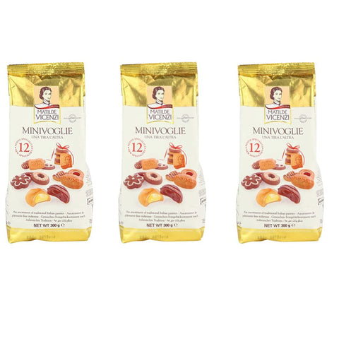 Vicenzi Kekse Vicenzi Matilde Vicenzi MilleVoglie Gebäckmischung Kekse Großpackung aus Keksen und Gebäck Beutel 3x 300 g italienisch Original 8000350017118