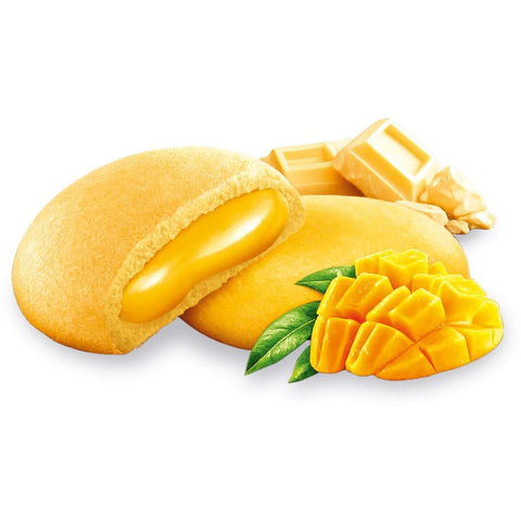 Vicenzi Knabberartikel 12x Vicenzi Grisbì Mango e Cioccolato bianco Kekse mit Mango- und weißer Schokoladencremefüllung, 112 g