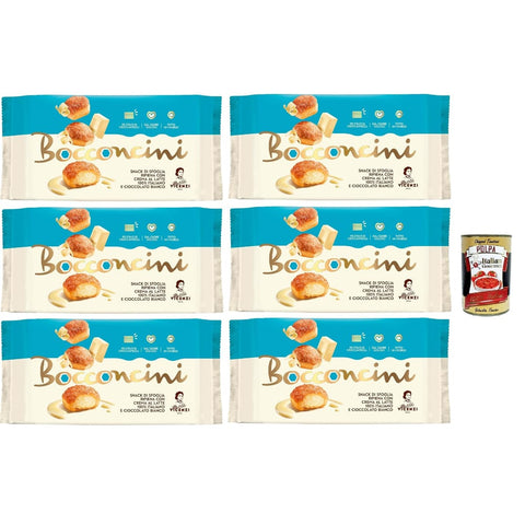 Vicenzi Snack Kuchen & Backwaren Matilde Vicenzi millefoglie Bocconcini al Latte e Cioccolato Bianco, Blätterteigbacken, knusprige und zarte, süße Snack, gefüllt mit Milch und weiße 8000350006273