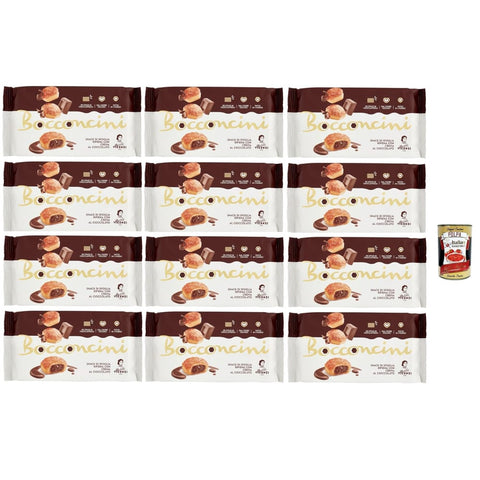Vicenzi Snack Kuchen & Backwaren Vicenzi Matilde millefoglie Bocconcini al cioccolato, Blätterteigbacken, knusprige und zarte, süße Snack aus raffiniertem Gebäck, gefüllt mit Schokoladencreme 12x 100 g italienisch Original 8000350006280