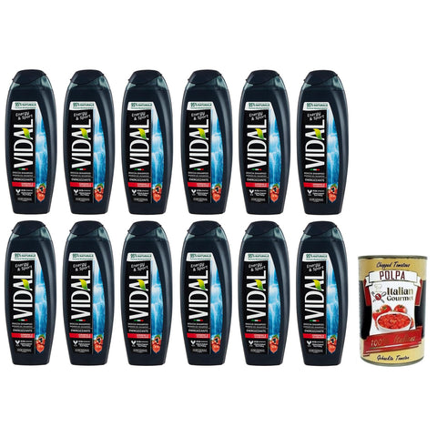 Vidal Energy & Sport Doccia Shampoo Duschshampoo Duschgel mit Ginseng und Guarana,250 ml italienisch Original