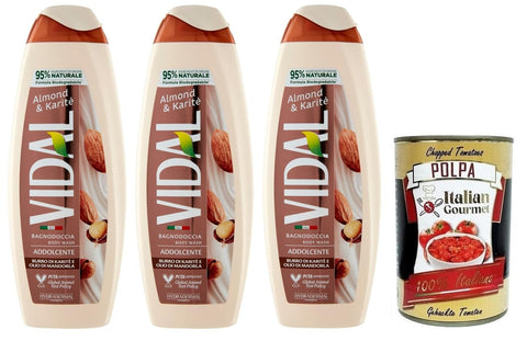 Vidal Almond & Karitè Bagnodoccia Duschgel mit Sheabutter und Mandelöl,500 ml italienisch Original