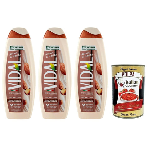 Vidal Almond & Karitè Bagnodoccia Duschgel mit Sheabutter und Mandelöl,500 ml italienisch Original