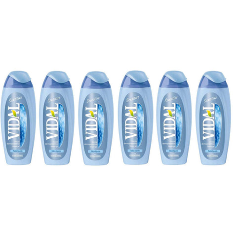 Vidal sensation mit Talkum Shower gel Duschcreme Duschgel 6x 250 ml italienisch Original