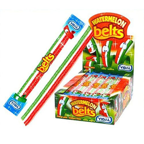 Vidal Fruchtgummis Vidal Wassermelonen Gürtel Frizz verpackt (Box 150 Stück) Fruchtgummis italienisch Original 8413178167154