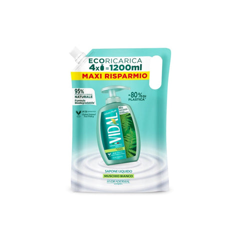 Vidal Seife Vidal Sapone Liquido Ecoricarica Muschio Bianco 1200ml 8008970056173